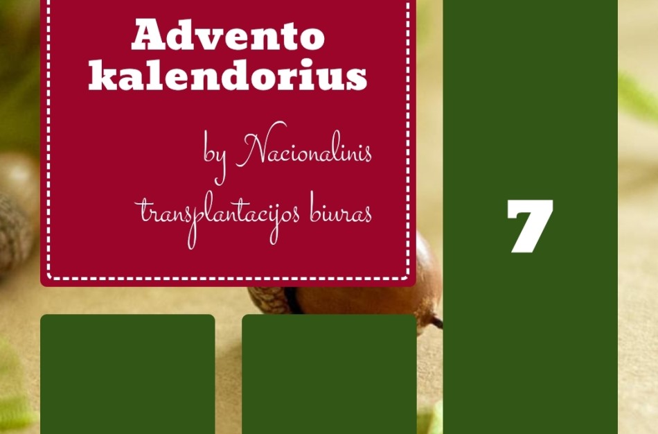 Nacionalinis transplantacijos biuras kviečia atverti Bendrystės Advento kalendorių 