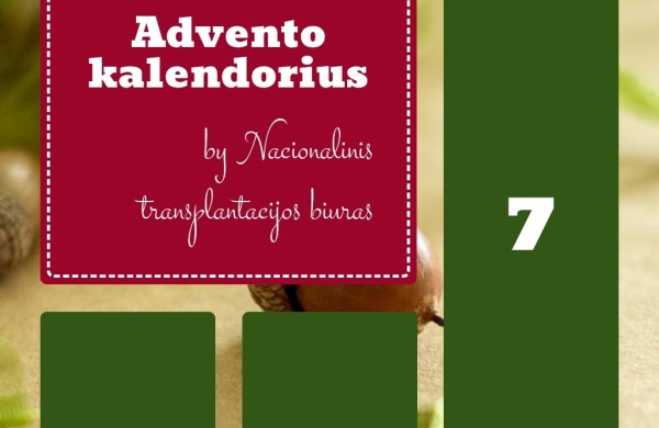 Nacionalinis transplantacijos biuras kviečia atverti Bendrystės Advento kalendorių 