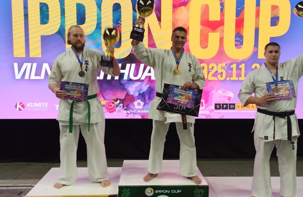 Jonavos Kyokushin karate „Kumite“ klubo medalių lietus Tarptautiniame IPPON CUP 2025 Vilniuje