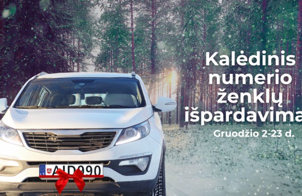 „Regitra“ skelbia kalėdinį numerio ženklų išpardavimą