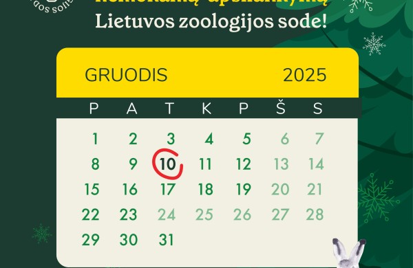 Lietuvos zoologijos sodas skelbia paskutinę šiais metais nemokamo apsilankymo dieną 