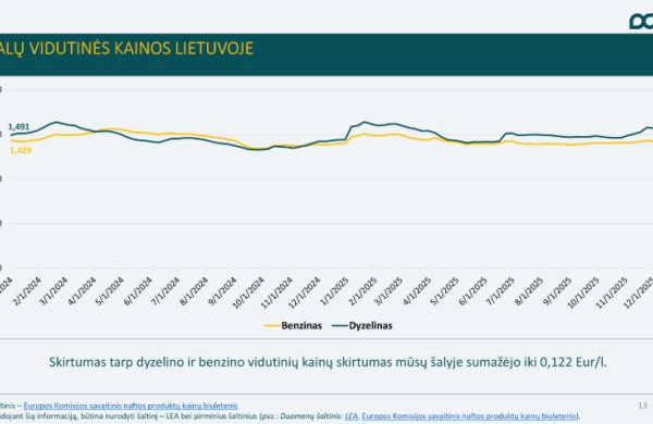 Lietuvos energetikos agentūra: Lietuvoje sumažėjo elektros, dyzelino ir benzino kainos 