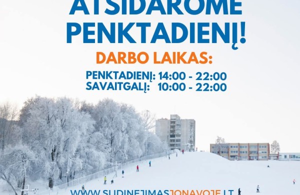 Sulaukėme: Jonavos slidinėjimo centras atveria duris lankytojams!