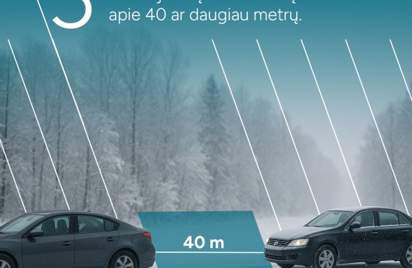 Tęsiantis smarkiam snygiui, „Via Lietuva“ vairuotojams primena svarbiausią informaciją, kaip elgtis kelyje