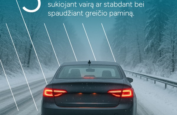 Tęsiantis smarkiam snygiui, „Via Lietuva“ vairuotojams primena svarbiausią informaciją, kaip elgtis kelyje