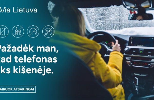 „Via Lietuva“ inicijuoja saugų eismą skatinantį socialinės atsakomybės projektą „Pažadėk man“