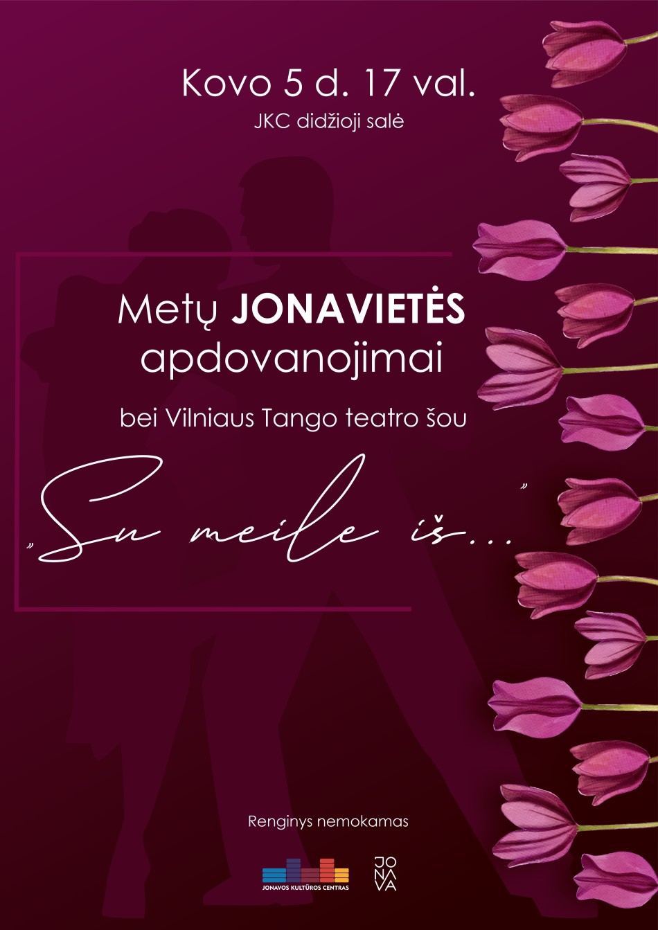 „Metų jonavietės“ apdovanojimai ir  Vilniaus Tango šou „Su meile iš…“