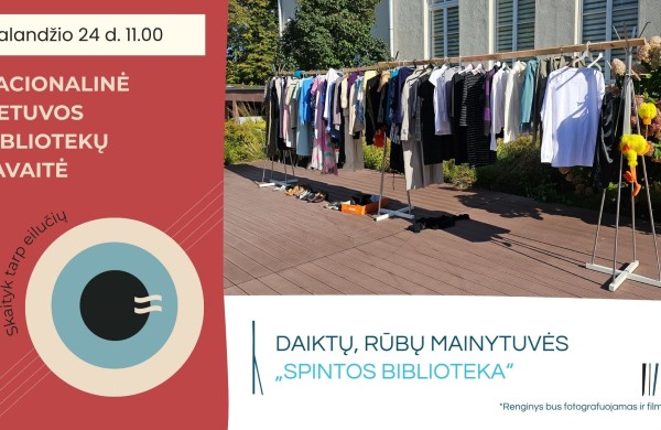 Renginiai, skirti Nacionalinei Lietuvos bibliotekų savaitei „Skaityk tarp eilučių“ 