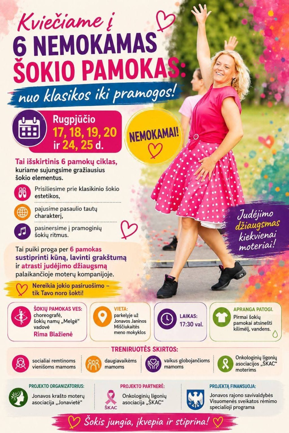 Kviečiame į 6 nemokamas šokio pamokas