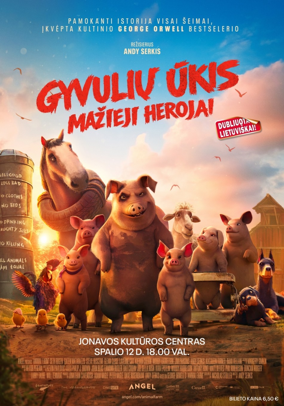 ANIMACINIS FILMAS: Gyvulių ūkis Mažieji herojai