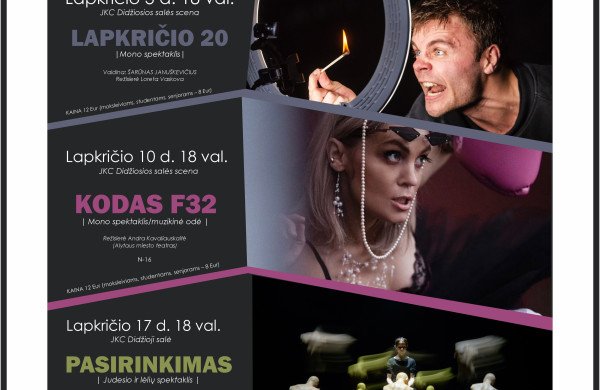Lapkričio renginiai Jonavos kultūros centre