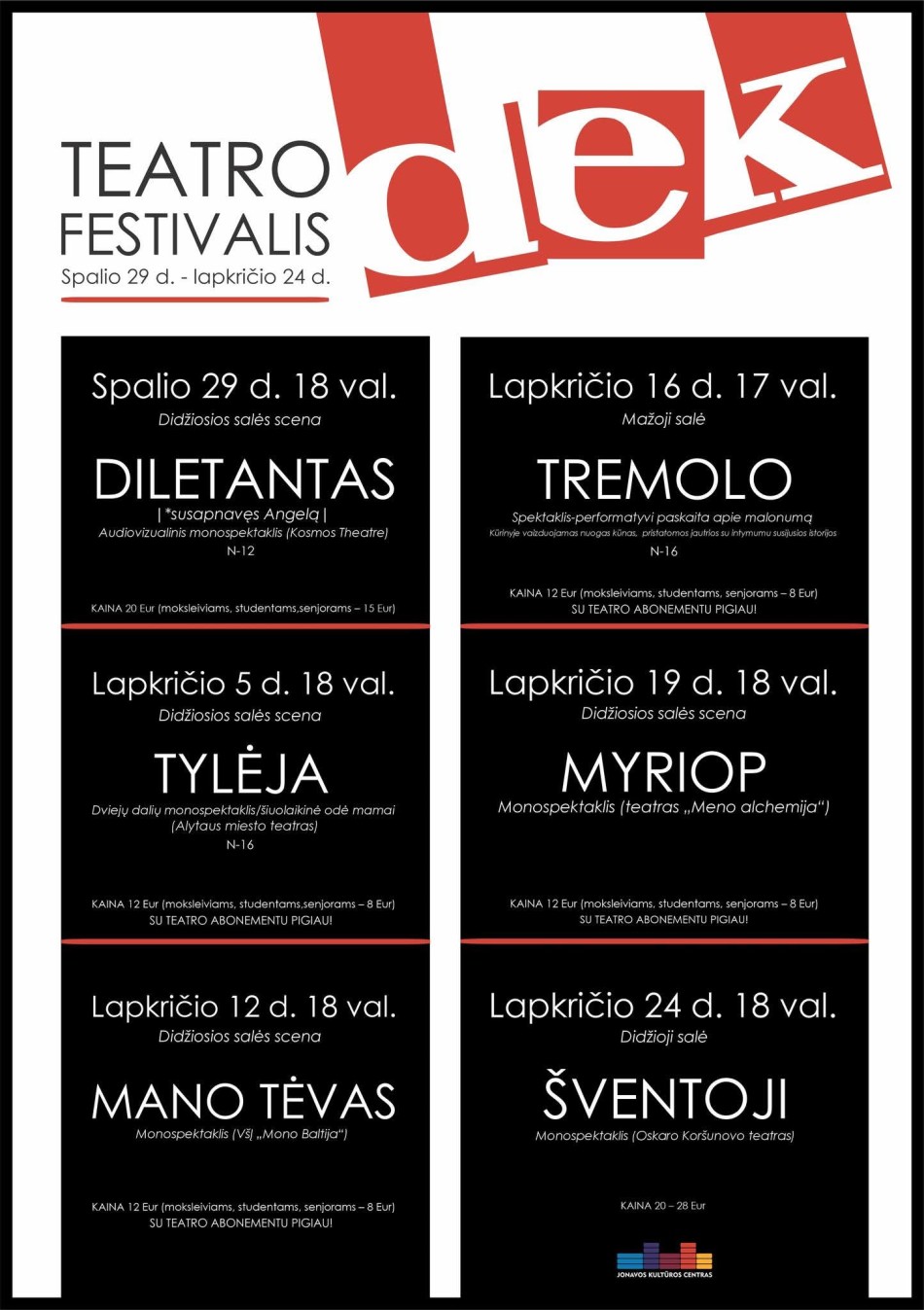 Teatro festivalis „DEK 2025“!