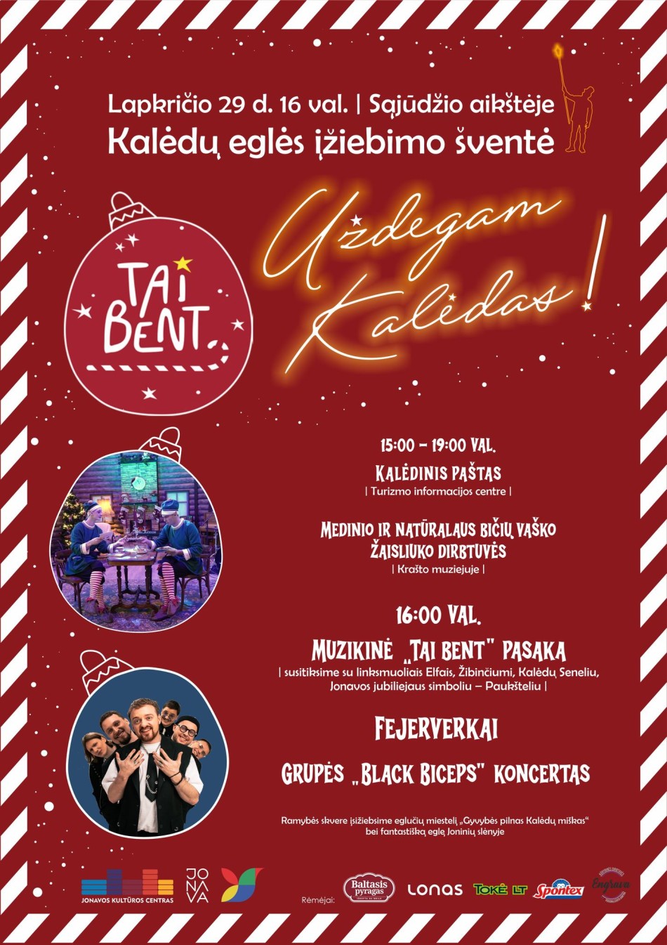 Jonavos miesto eglės įžiebimo šventė ,,Tai bent uždegam Kalėdas!"