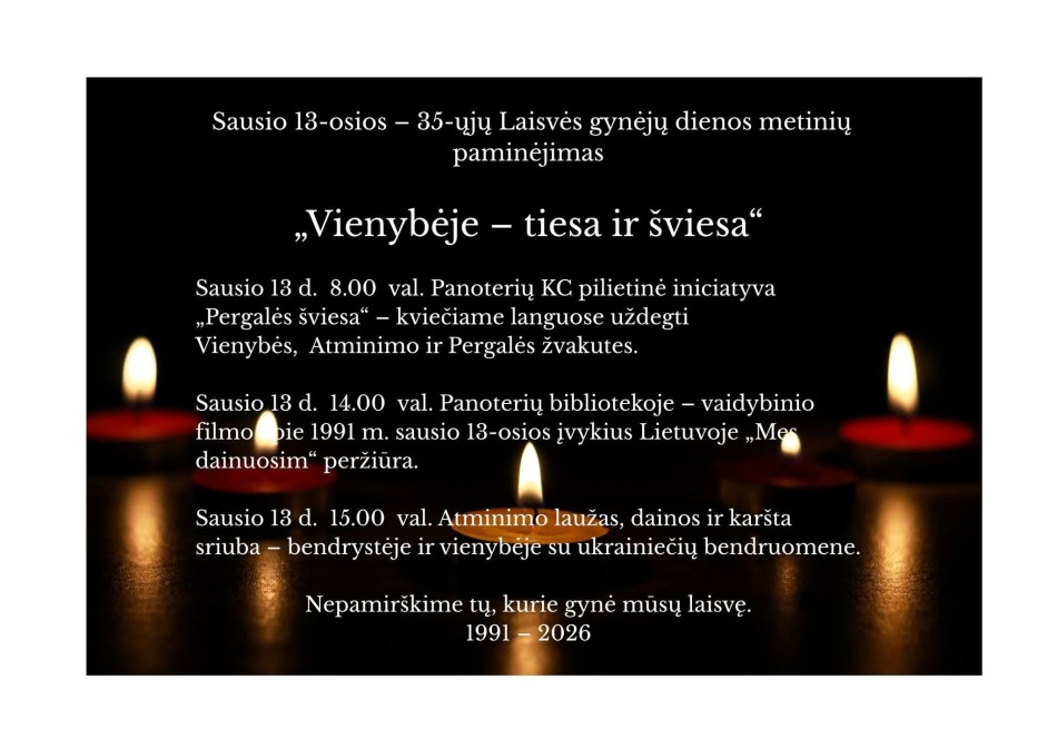 „Vienybėje – tiesa ir šviesa“ Panoteriuose